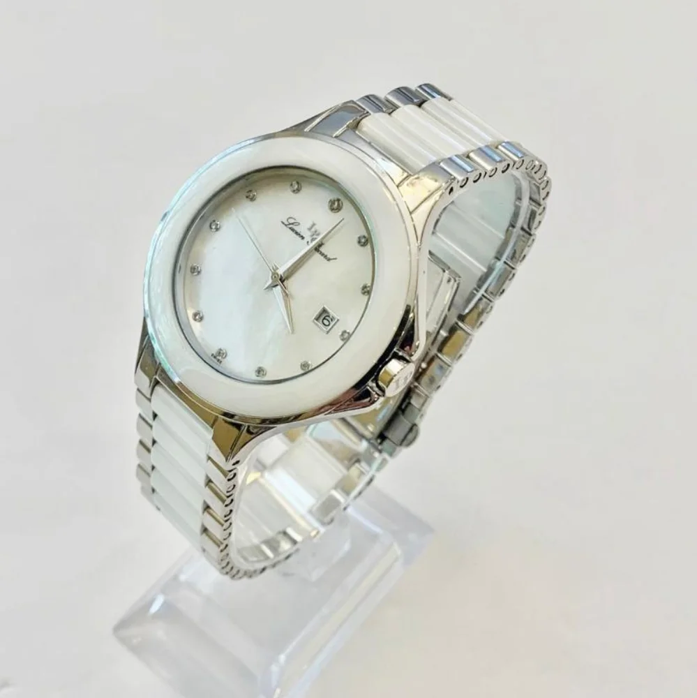 Lucien Piccard Men's Swiss Stainless Steel White Watch 28001WH